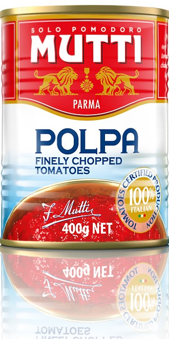 Finely Chopped Tomatoes -Tin 400g. Mutti 400g